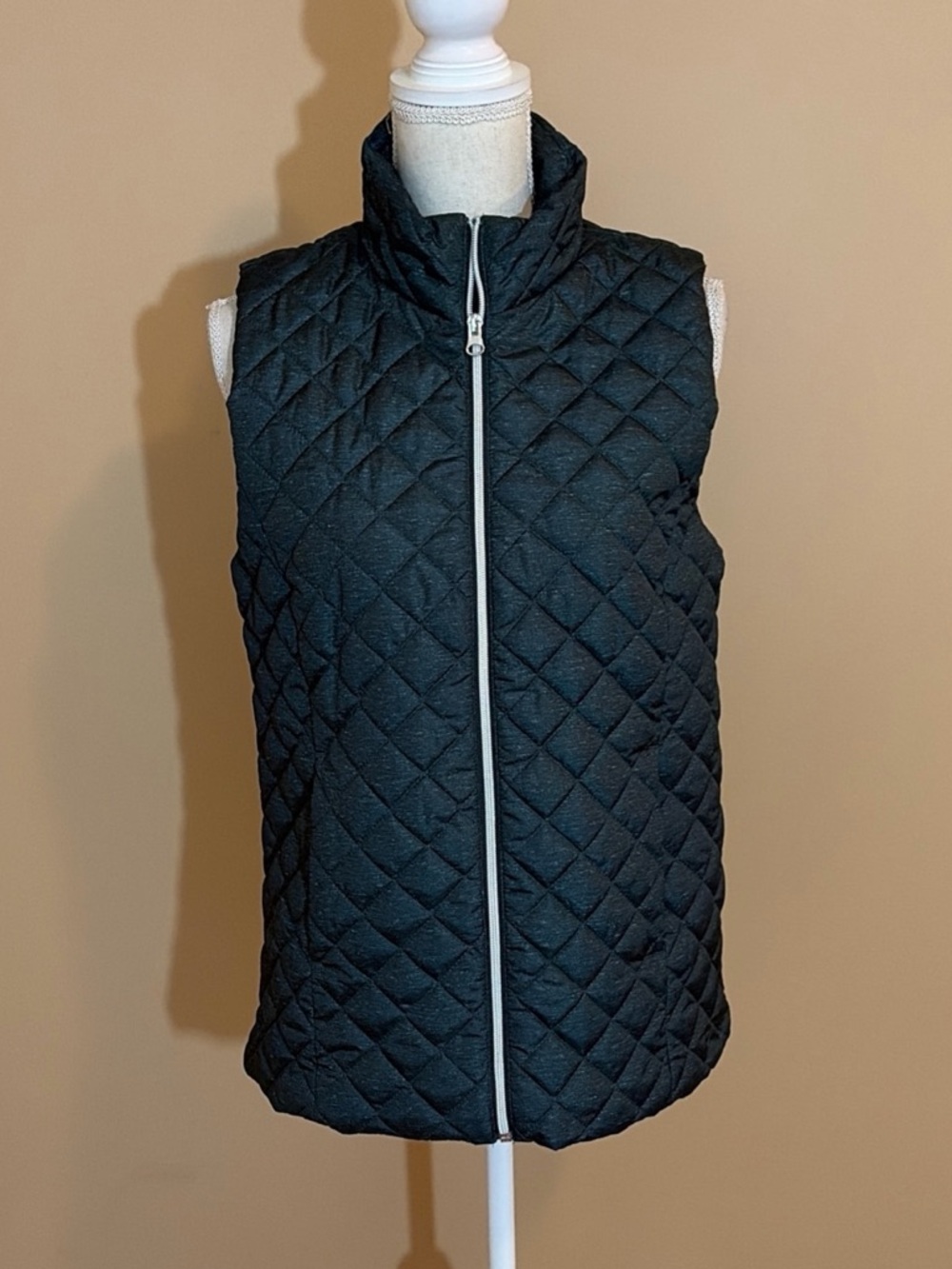 Banana Republc Small Green Full Zip Quilted Vest